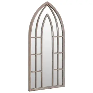 Berkfield Garden Mirror Sand 100x45 cm Iron for Outdoor Use