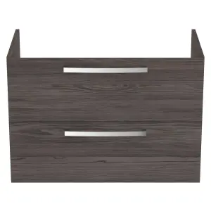 Ideal Standard Tempo Gloss Lava Grey Wall-mounted Bathroom Vanity unit (H) 550mm (W) 800mm