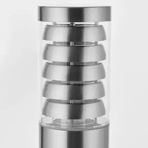 Outdoor Garden Bollard Light 80cm Brushed Steel 9W Outside Path Lamp Post IP44