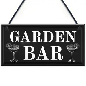 Shabby Chic Garden Bar Sign Hanging Wall Sign For Bar Summerhouse Gift