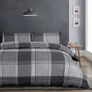 Rasheema Duvet Set Duck Egg/White / Luxury Classic Hamilton Check / Double - 2 Standard Pillowcases