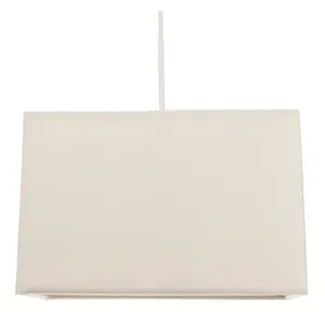 Contemporary and Stylish Soft Cream Linen Fabric Rectangular Lamp Shade