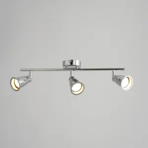 Litecraft Taurus Chrome Bathroom Spotlight Bar