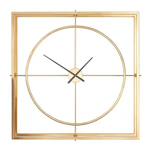 Interiors By Premier Unique Cross Hair Design Metal Wall Clock, Easy To Read Minimal Hands Big Clock On Wall, Kitchen Clock