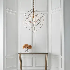 Luminosa Pescara Pendant Ceiling Light Antique Gold Leaf