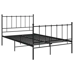 Berkfield Bed Frame Black Metal 120x200 cm