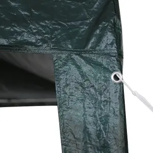 BIRCHTREE 3X6M Outdoor PE Gazebo Patio Shade Canopy Waterproof 6 Pieces Sidewalls Green