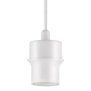 GoodHome Klentony Matt White Pendant ceiling light, (Dia)100mm