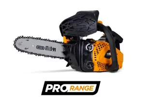 Feider FELPRO25 Top-Handle Petrol Arborist's Chainsaw - 25cm Guide Bar, 25.4cc Engine, Lightweight, Anti-Vibration