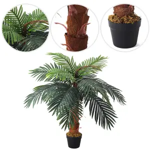 100cm H Garden Decoration Artificial Green Palm Tree with Pot