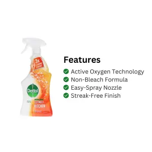 Dettol Power & Pure Powerful Kitchen Disinfectant 750ml x 6