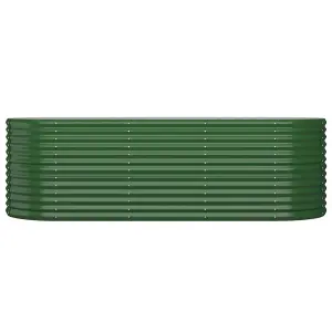 Berkfield Garden Planter Powder-coated Steel 224x80x68 cm Green