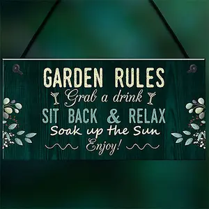 Red Ocean Garden Signs And Plaques Hanging Wall Door Sign Shabby Outside Sign Friendship Gift Summerhouse Sign