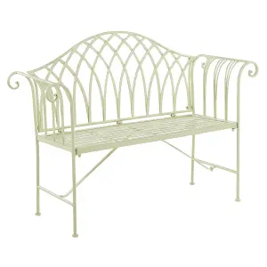 Garden Bench MILAZZO Metal Light Green