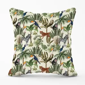 Exotic Trees And Animals Cushions 60cm x 60cm