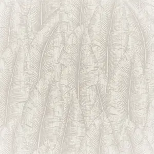 Grandeco  Palmeria Palm leaf Outline Blown Vinyl Wallpaper