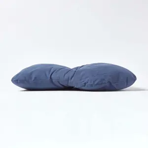 Homescapes Navy Cotton Back Support Cushion