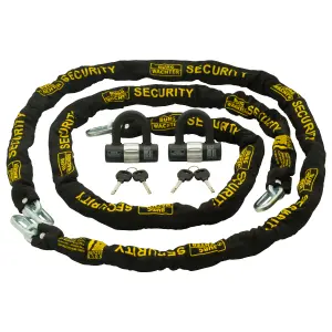 2 x 2M HEAVY DUTY CHAIN AND 2 U-LOCK