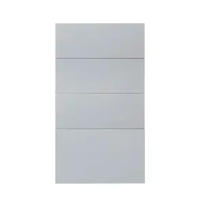 GoodHome Alisma High gloss grey Drawer front, Pack of 4 (H)715mm (W)397mm (T)18mm