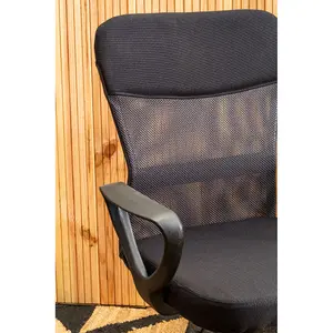 Interiors by Premier Stratford Black and Dark Grey Office Chair