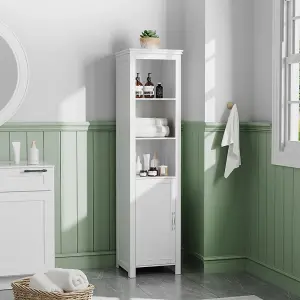 Storage Bathroom Tall Cabinet with Blind Door 161.5cm H x 40cm W x 30cm D