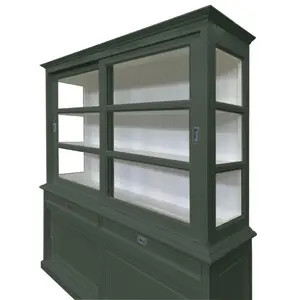 Stiles Display Cabinet Cement Grey