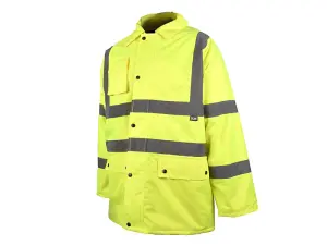 Scan Hi-Vis Yellow Motorway Jacket - Size L for Maximum Safety