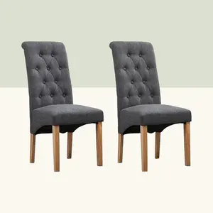 Anya Upholstered Dining Chair (Set of 2) Grey