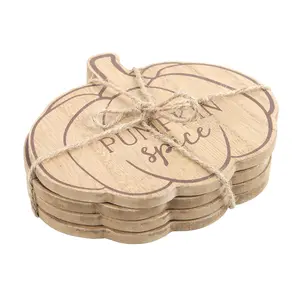 Something Different Pumpkin Spice Coaster Set (Pack of 4) Brown (One Size)