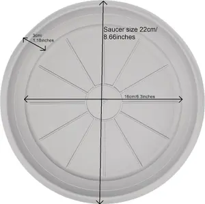 Round  Plastic Plant Pot Saucers Terracotta 22cm