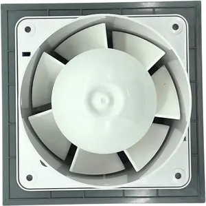 AirTech-UK Bathroom Extractor Fan 100 mm / 4" Black Glass decorative Front Panel with Standard Fan