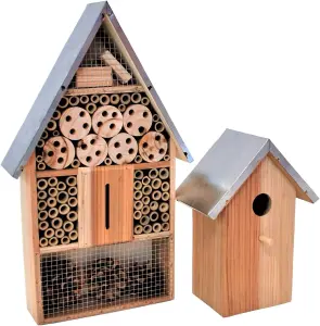 simpa Nest & Wildlife Box Set: Large Bug Hotel & Bird Box