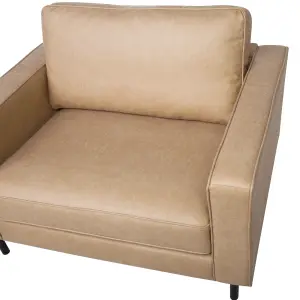 Armchair SAVALEN Faux Leather Beige