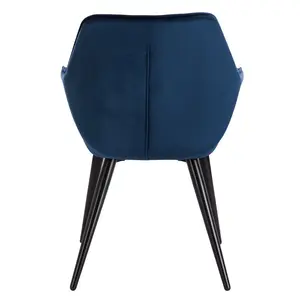 Alinblot Upholstered Armchair (Set of 2) Blue Velvet