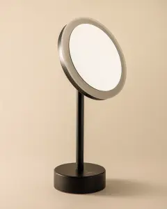 Cosmic Free-Standing Magnifying Mirror With Adjustable Led Light Matte Black Essentials (LED)(X5)(3W 5V/1A) USB