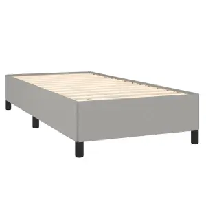 Berkfield Bed Frame Light Grey 90x190 cm 3FT Single Fabric