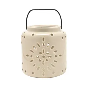 Country Living Ceramic Lantern - Stone