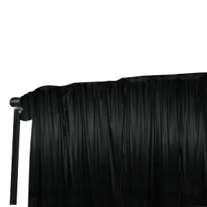 3x9 Metres Ice Silk Backdrop Photography Curtains, Black