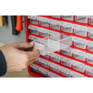 Sealey Cabinet Box 60 Drawer - Red/Black APDC60R