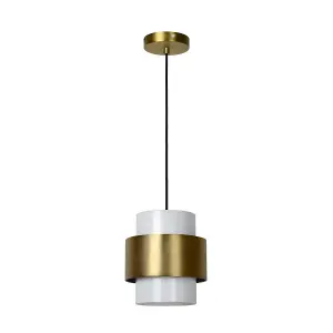 Lucide Firmin Classic Pendant Light 20cm - 1xE27 - Matt Gold, Brass