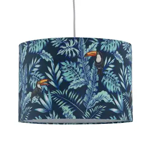 First Choice Lighting Set of 2 Toucan Velvet Toucan Design 30cm Pendant or Table Lamp Shades