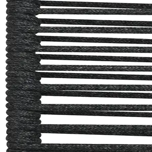 Berkfield Garden Chairs 2 pcs Cotton Rope and Steel Black