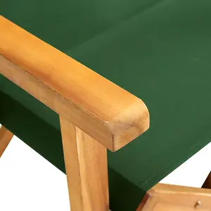 Berkfield Director's Chair Solid Acacia Wood Green