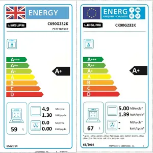 Leisure CK90G232K Freestanding Gas Range cooker with Gas Hob