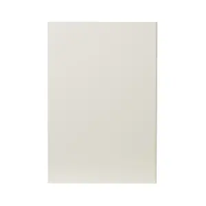 GoodHome Stevia Gloss cream slab Standard Base Clad on end panel (H)900mm (W)610mm