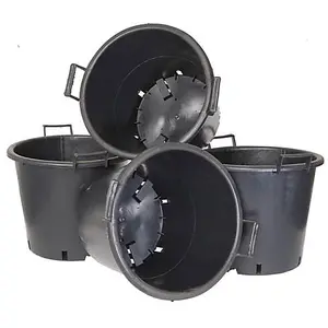 YouGarden - Heavy Duty 30L Plant Pots (Pack of 6) 40cm Diameter - Plastic Planters for Outdoor Plants - Large 15.7' Flower Pots fo