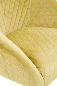 Interiors by Premier Gold Occasional Chair, Luxury Gold Velvet Occasional Chair, Comfortable, Stylish, and Functional Gold Chair