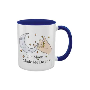 Grindstore The Moon Made Me Do It Inner Two Tone Mug White/Blue (One Size)