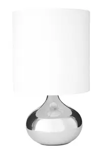 Interiors by Premier Niko White Fabric Shade Table Lamp