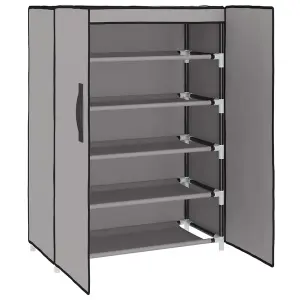 Shoe Cabinet Grey 60x28x90 cm Fabric